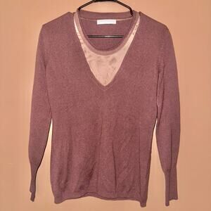 Fabiana Filippi Burgundy Red Cashmere Blend Sweater - Small